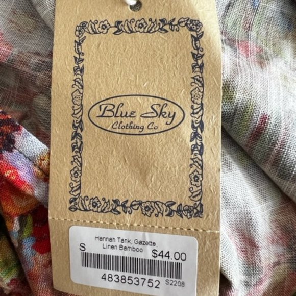 Blue Sky Clothing - Hannah Tank - Gazette - Linen Bambo - Size Small - Picture 2 of 2